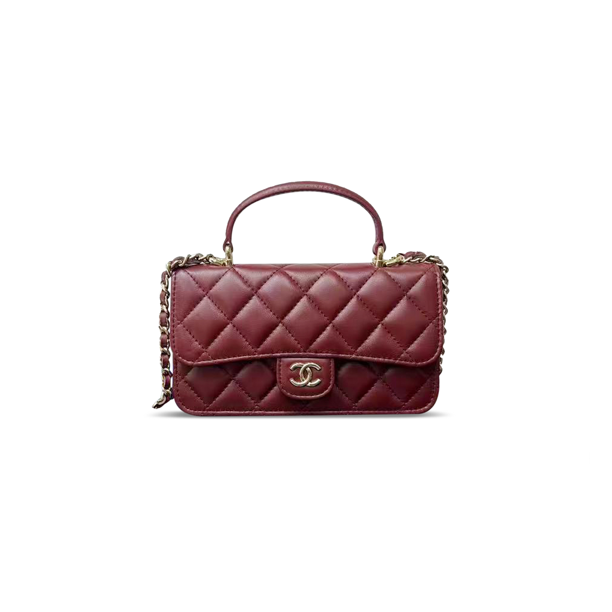 Ch**el 23p mini top handle woc lambskin 600597 (17*10*3cm)